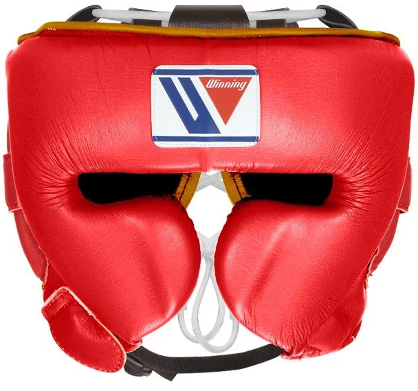 Winning Cheek Protector Headgear - Red · Gold