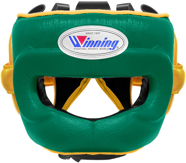 Winning Full Face Headgear - Green · Gold