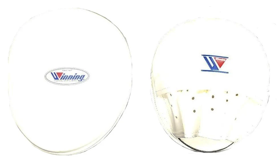 Winning Oval Curved Punch Mitts - White