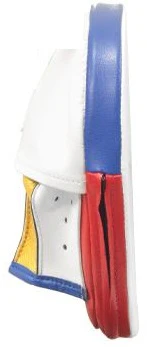Winning Oval Curved Punch Mitts - White · Gold · Red · Blue - Image 2